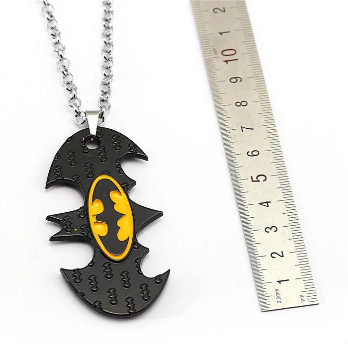 Темный рыцарь Бэтмен ожерелье кулон из нержавеющей стали звено цепи ожерелье s мальчик подарок фильм ювелирные изделия аксессуары