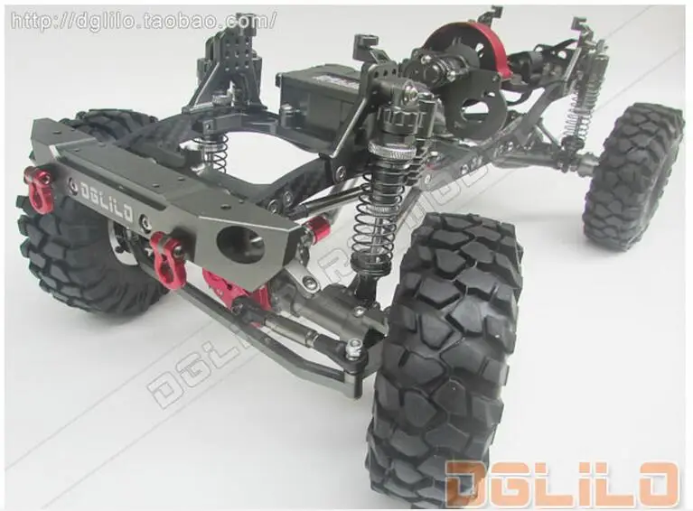 Осевой SCX10 шасси 1/10 RC Рок Гусеничный обновленный комплект шасси CNC алюминиевая и углеродная рама