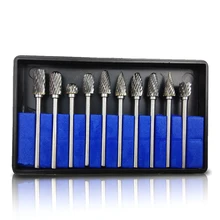 10pcs Tungsten Steel Milling Cutter Drill Grinding Head Double Texture Rotary Rasp Drill Set For Wooding Drilling Accessories 10pcs Tungsten Steel Milling Cutter Drill Grinding Head Double Texture Rotary Rasp Drill Set For Wooding Drilling Accessories
