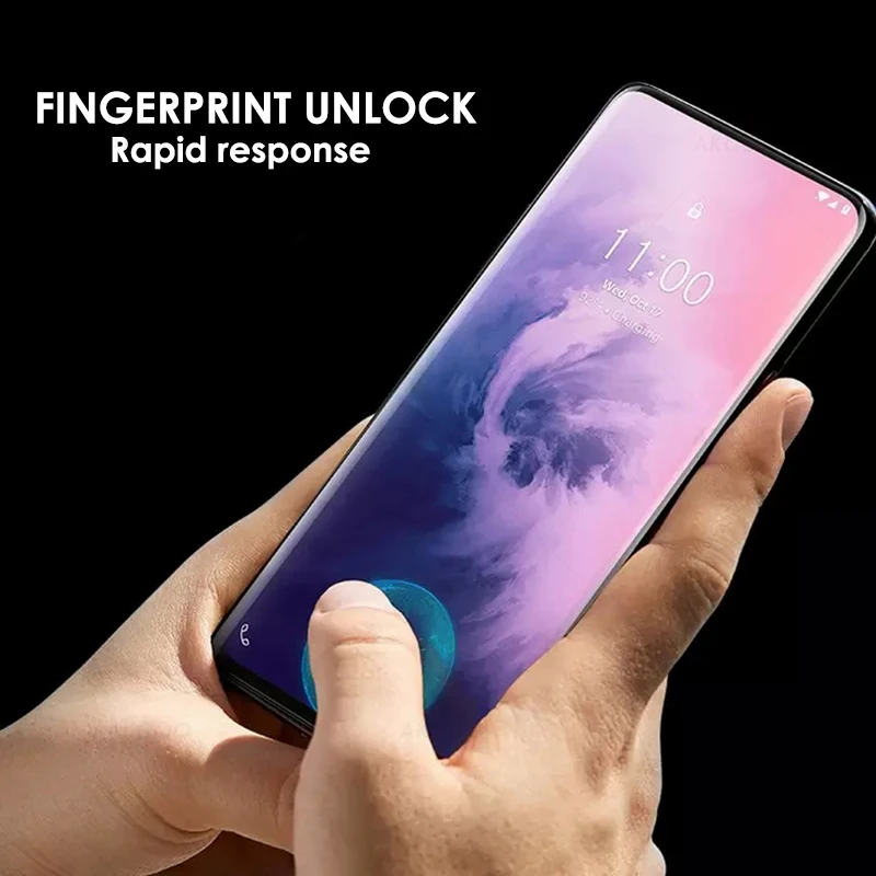 Akcoo полностью прозрачное 10D стекло для OnePlus 7 Pro защита экрана с защитой от