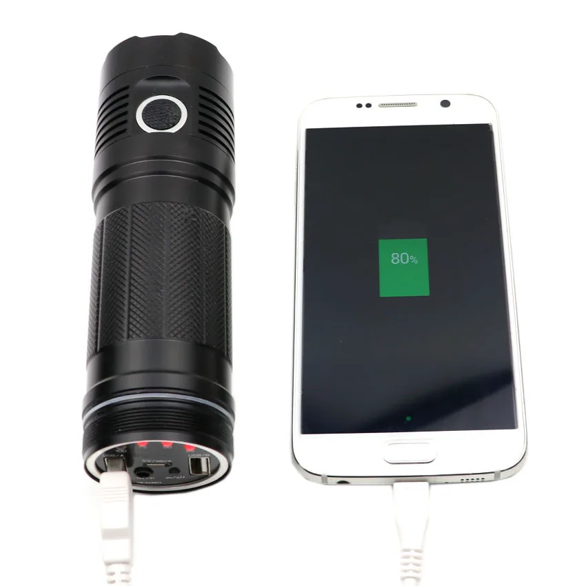

XHP70.2 XHP50.2 L2 XPL USB Charge Rechargeable LED Flashlight XHP70 XHP50 Torch 18650 battery Mobile power bank for cell phones