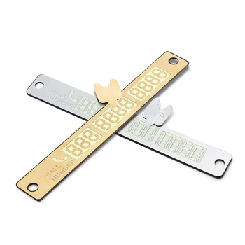 

Car Luminous Temporary Parking Card With Suckers And Phone Number Card Plate Notification Night Light Car Styling Stickers