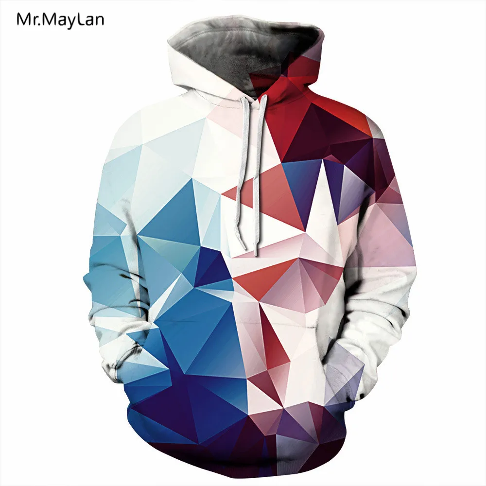 

2018 Design Hipster Geometric Argyle Pattern 3D Print Tracksuit Men/Women Winter Jacket Hoodies Sweatshirts Boys Coat Clothing