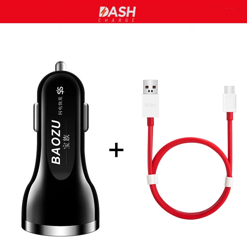 1+ Oneplus 3/3T/5 Dash Charger Dual USB dash Car Charger Adapter + USB 3.1 Type C Sync Data Dash