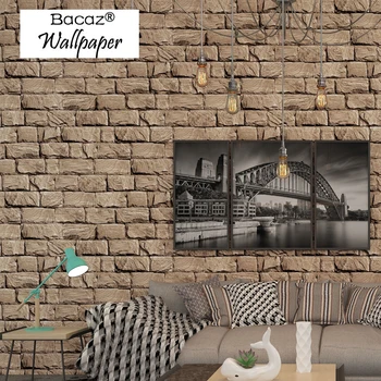 

Vinyl 3d Bricks Wallpaper Rolls for living room Sofa backdrop Bar Cafe 3d Brick wall paper 3d wallcoverings decoration