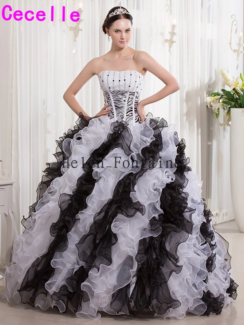 zebra quinceanera dresses