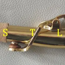 Превосходное изогнутое сопрано Шея Sax Шея золотой лак латунный материал 16,8 мм