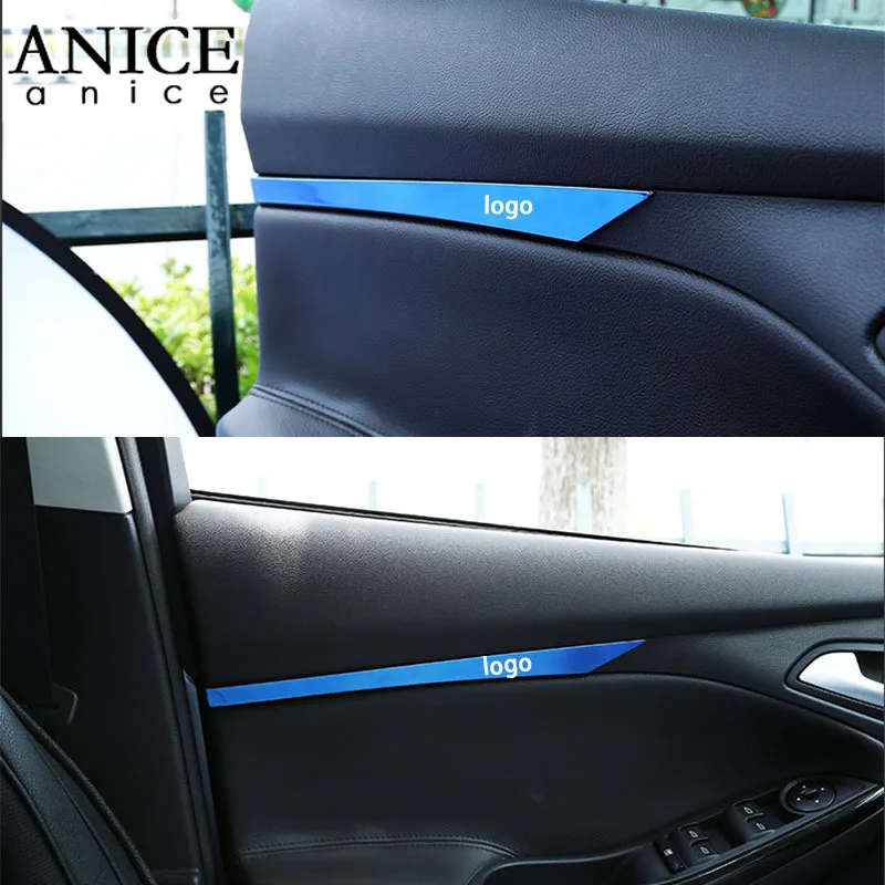 2 шт нержавеющая сталь двери подлокотник декоратор полоса Крышка Накладка для Ford Focus MK3 2012- RS ST