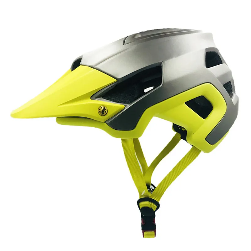 Новинка, контрастный цвет, велосипедный шлем, все-terrai, MTB, велосипедный, спортивный, защитный шлем, внедорожный, супер, горный, велосипедный шлем - Цвет: titanium yellow