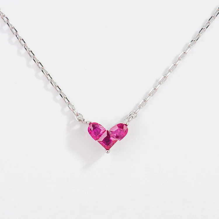 

925 Sterling Silver Heart Necklaces & Pendants For Women Fashion Lady Festival Gift Sterling-silver-jewelry