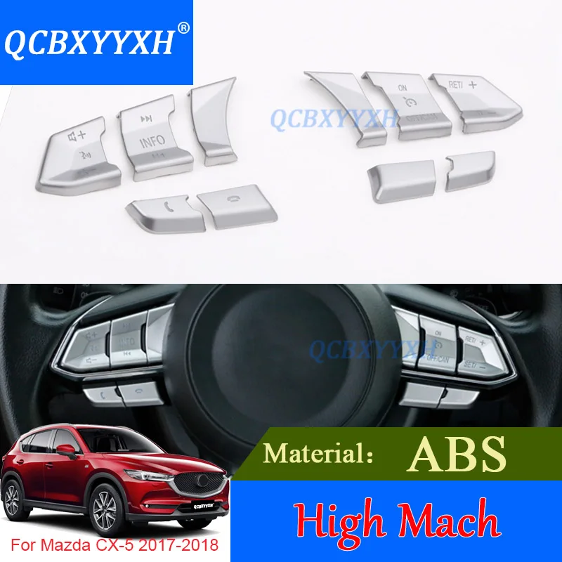 High Mach QCBXYYXH автомобильный Стайлинг для Mazda CX-5 внутренняя отделка рулевого колеса декоративное покрытие отделка ABS внутренние аксессуары с блестками - Название цвета: High Mach