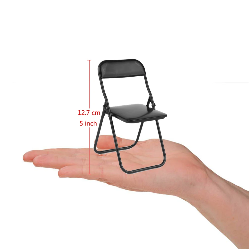 1Pc Miniature Blue Folding Chair for 1/6 Hot Toys 12 Inch Soldiers Action Figure Dolls Accessory Furniture Decor Toy
