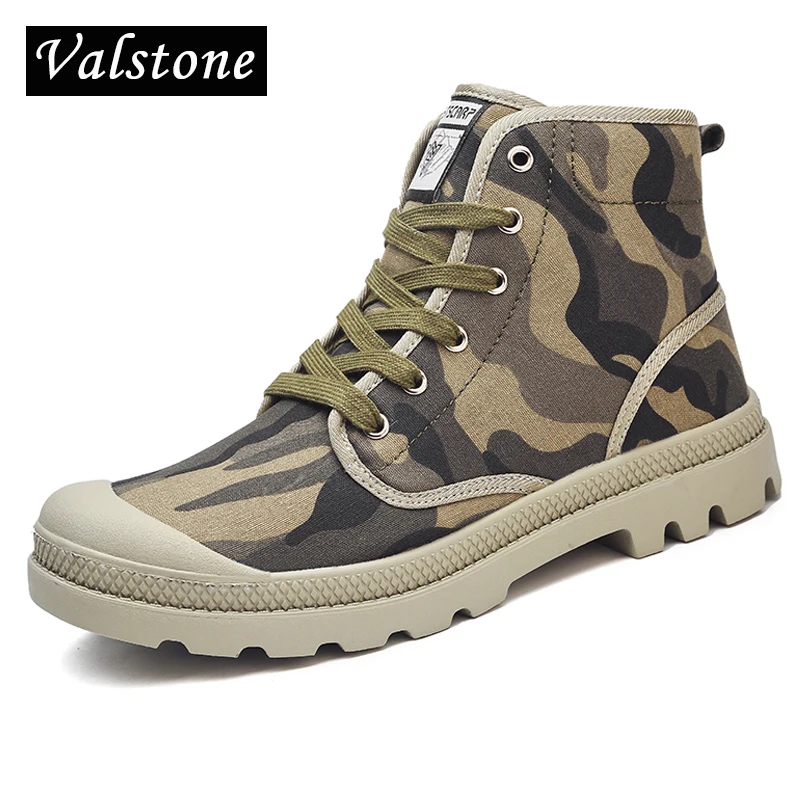 

Valstone Quality Canvas Boots Men Ankle Worker Boots for lovers high tops unisex Parlatan sneakers laces 11 colors plus sizes 47