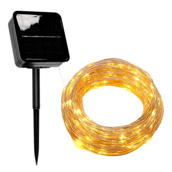 

Led solar light String outdoor Copper Wire Fairy Lights Led Strip Lamp waterproof Wedding Christmas for garden Decor