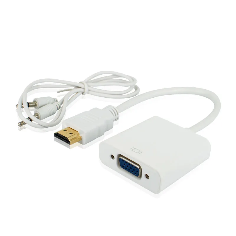 Кабель hdmi vga с аудио HDMI VGA мама lnсерт компьютер HD конвертер разъем интерфейс