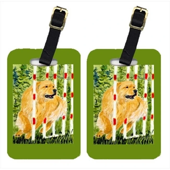 Carolines Treasures SS8906BT Golden Retriever Luggage Tag - Pair 2 4 x 2.75 In.