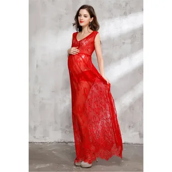 

Lace Maternity Dress Fancy shooting photo summer pregnant dress Maternity Gown Lace Maternity Dress H531