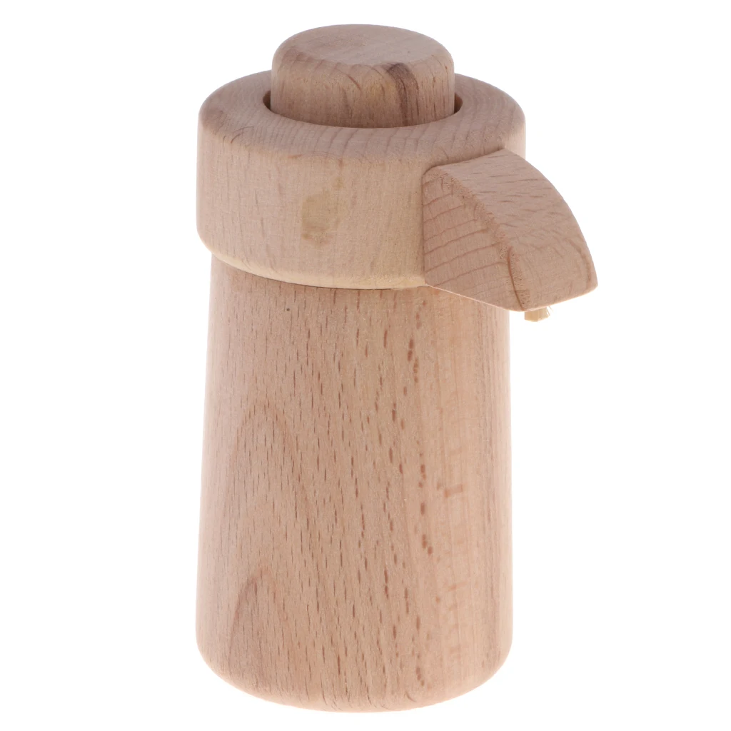 Wooden Educational Pretend Play Toy - Natural Wooden Kettle for Girls Role Play Game