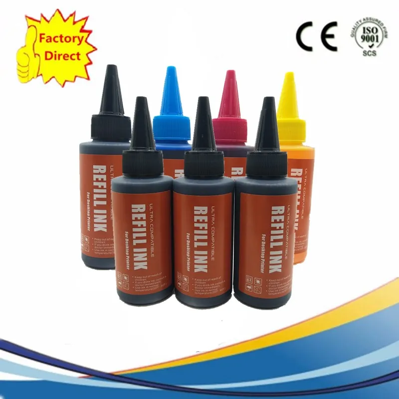 100 мл краска чернила/насыпные чернила для принтеров Epson pro9600 Pro7600, 6 цветов, B/C/M/Y/LC/LM - Цвет: 1SET 3BK 7X100ML