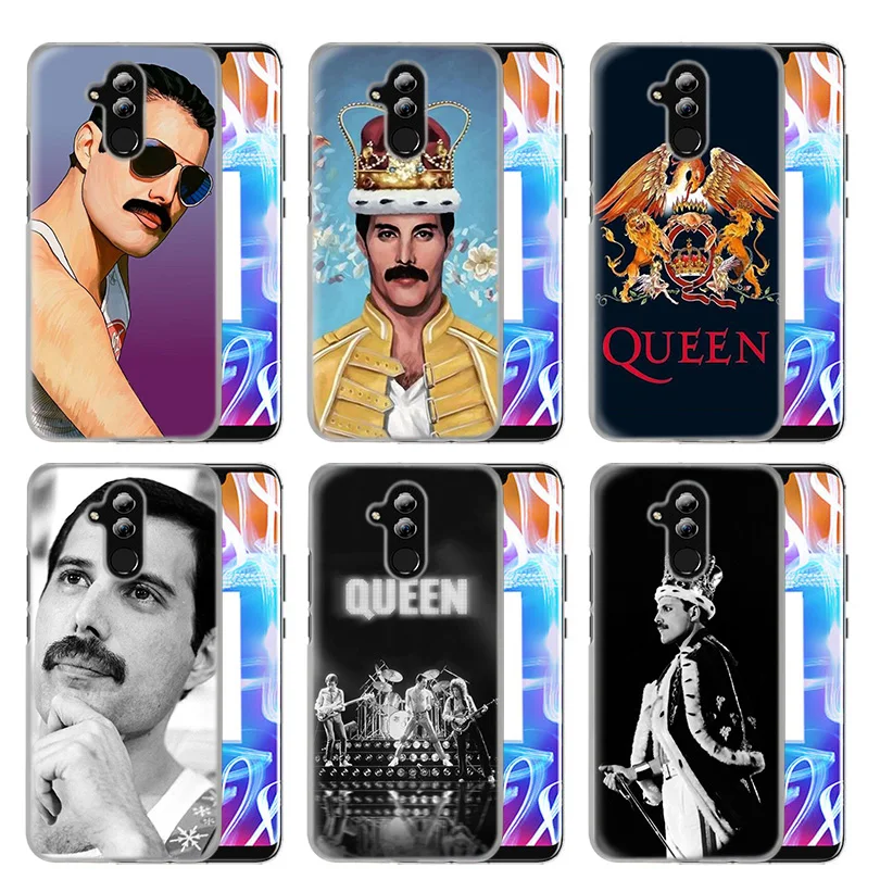 

Case Cover For Huawei Honor P20 Mate 20 10 P10 P9 P8 8X 9 Lite P Smart +Plus 2017 2019 Nova 3i Clear Queen Freddie Mercury Coque