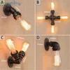 Loft Industrial Wall Light Iron Rust Water Pipe Retro Wall Lamp Vintage E27 Sconce Lights Home Lighting Fixtures Lustres Luz 2