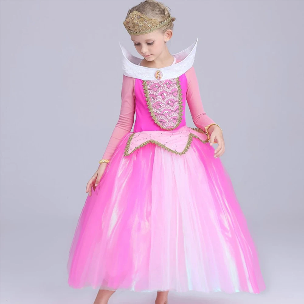 Chicas BAILARINA Dormir Belleza Disfraz Disney Princess Niño Vestido de fantasía