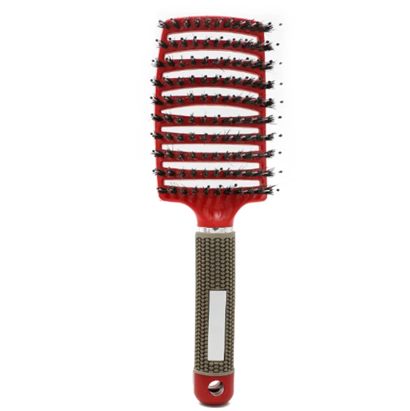 

Salon Professional Bristle & Nylon Hairbrush Hair Combs Scalp Massage Comb Wet Hair Brush 4 Colors