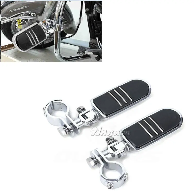 1 1/4" Motorcycle Chrome Highway Foot Pegs For Harley Dyna Electra