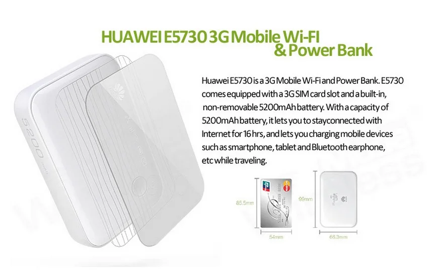 Huawei e5730s Mew King 3G Портативный Беспроводной Wi-Fi роутера фиксированной двойной Доступ точки доступа Wi-Fi ретранслятор 5200 мАч Запасные