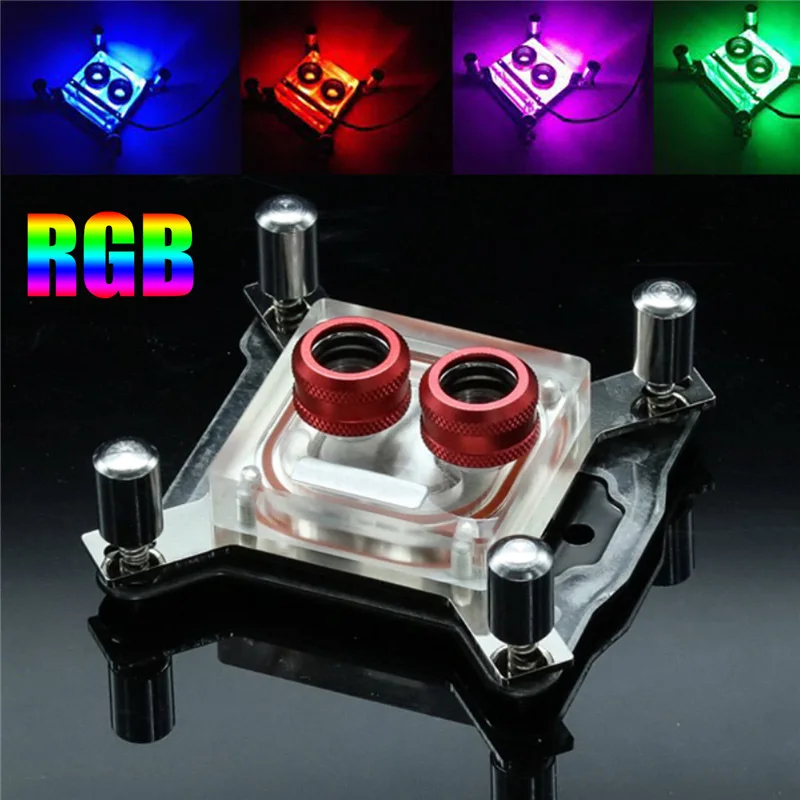 

Wholesale Acrylic+ Copper Water Cooling Kits CPU RGB Control Computer PC Water Cooling Heatsink Block FOR INTEL-PM3D