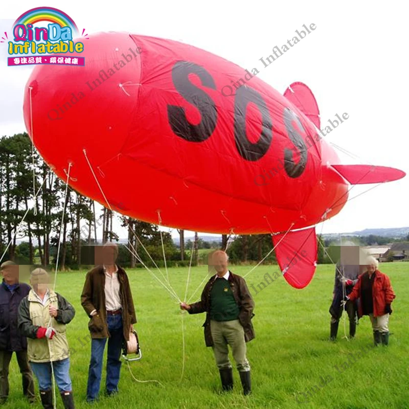 Free Shipping 20ft Inflatable Advertising Hydrogen Balloon Helium Blimp Airship Airplane Balloon For Advertising