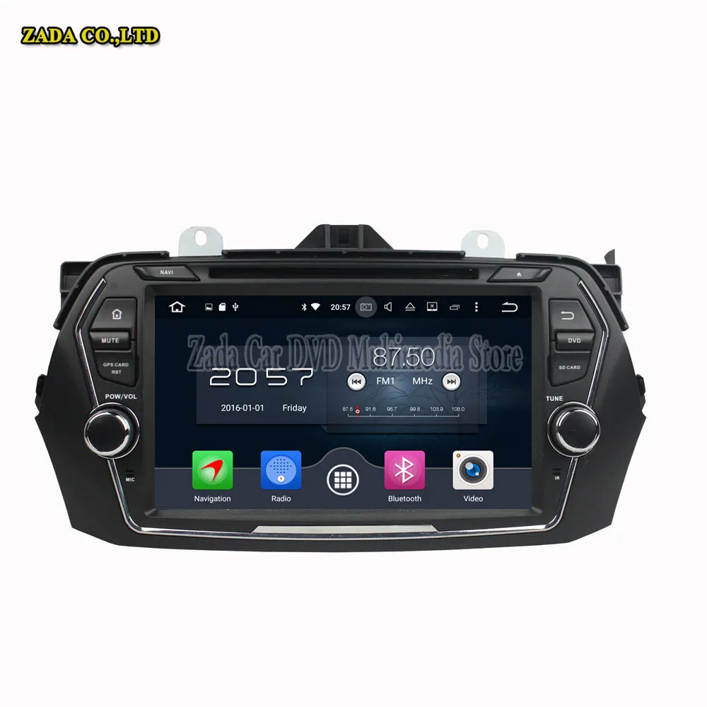 NaviTopia 8 дюймов gps навигация 4 ГБ ОЗУ 32 г ПЗУ ядерный Автомобильный для Suzuki ciaz 2015