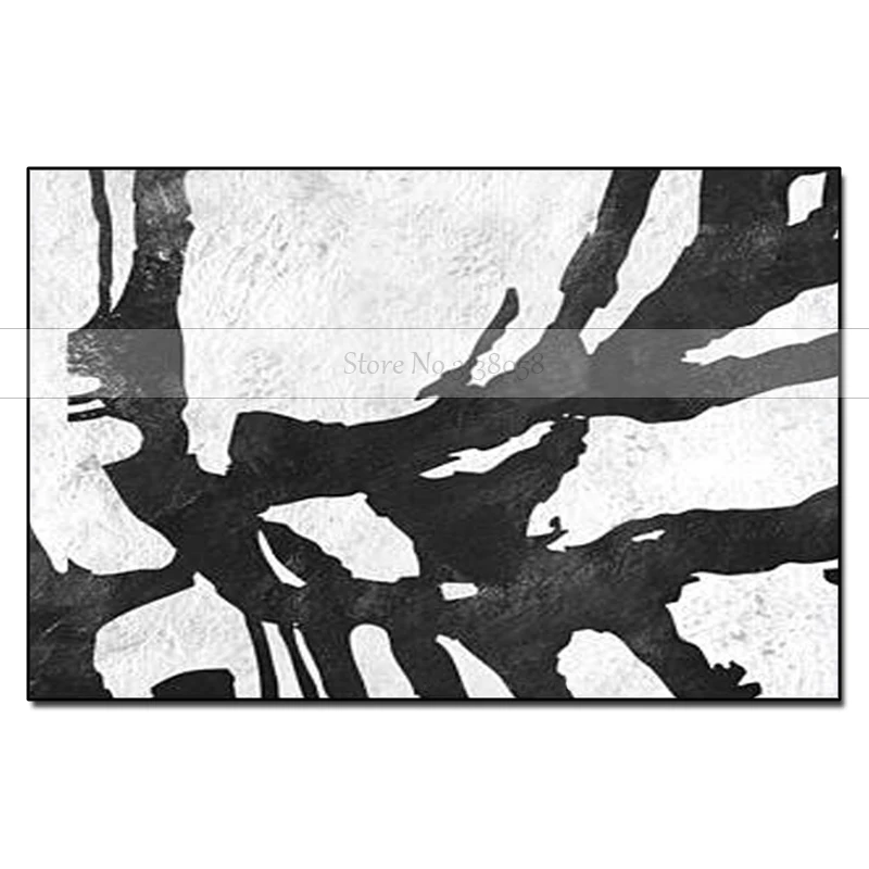 

New design canvas oil painting 100%handpainted black white paintings large canvas paintings for living room home Wall Decor