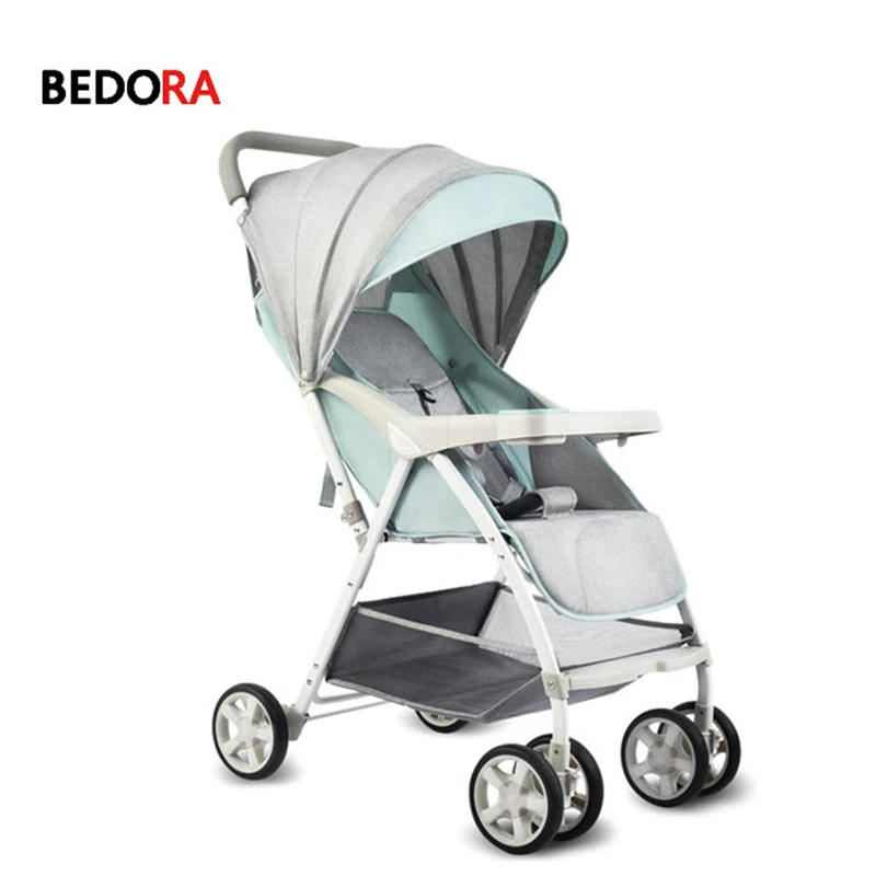 

Bedora baby strollers ultra-lightweight folding can sit can lie high landscape umbrella baby trolley summer cart