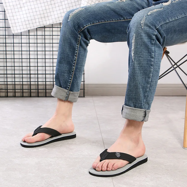 Для мужчин s Летние тапочки Для мужчин вьетнамки пляжные сандалии повседневные обуви помещение Улица тапочки