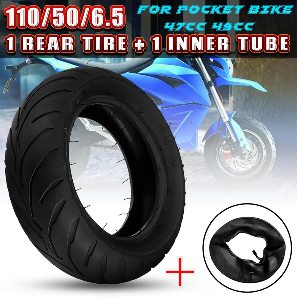 Передняя Задняя шина + внутренняя труба 90/65/6 5 110/50/6.5 для 47cc 49cc Mini Pocket Bike Car Styling|Шины|