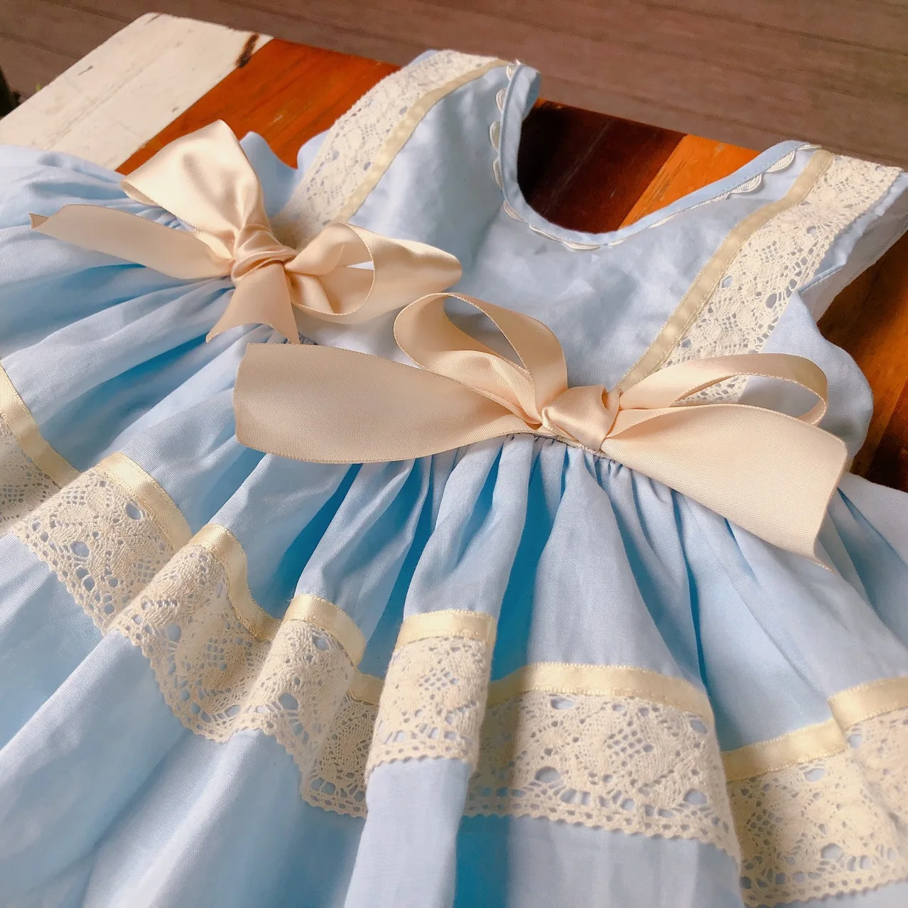 Летнее Хлопковое платье-майка в испанском стиле для девочек платье для маленьких девочек комплект из 2 предметов, платье для маленьких девочек комплект качественной одежды для маленьких девочек