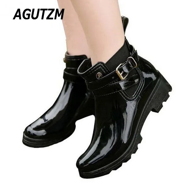 AGUTZM Rubber Shoes Women Rain Boots For Girls Ladies Walking