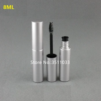 

8ML 30pcs 50pcs Silver High Quality Round Mascara Container Tube Elegant Empty Plastic Cosmetic Eyelashes Cream Storage Tube