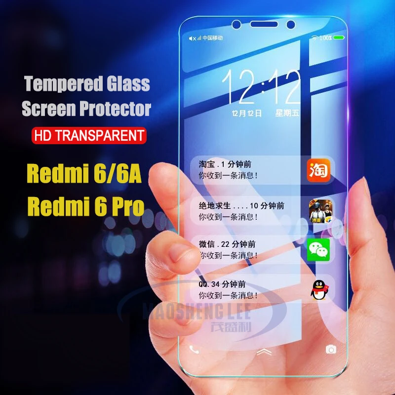 

2Pcs/lot Tempered Glass For Xiaomi Redmi 6 6A Pro Xiaomi Pocophone F1 Screen Protector Anti Blu-ray glass For Xiaomi F1