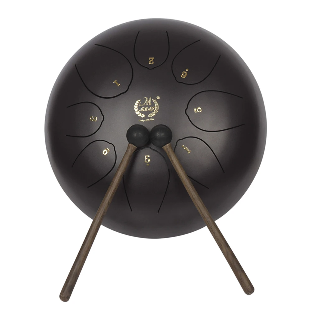 10 Inch Steel Tongue Drum Percussion Instrument Hand Pan Drum with Drum