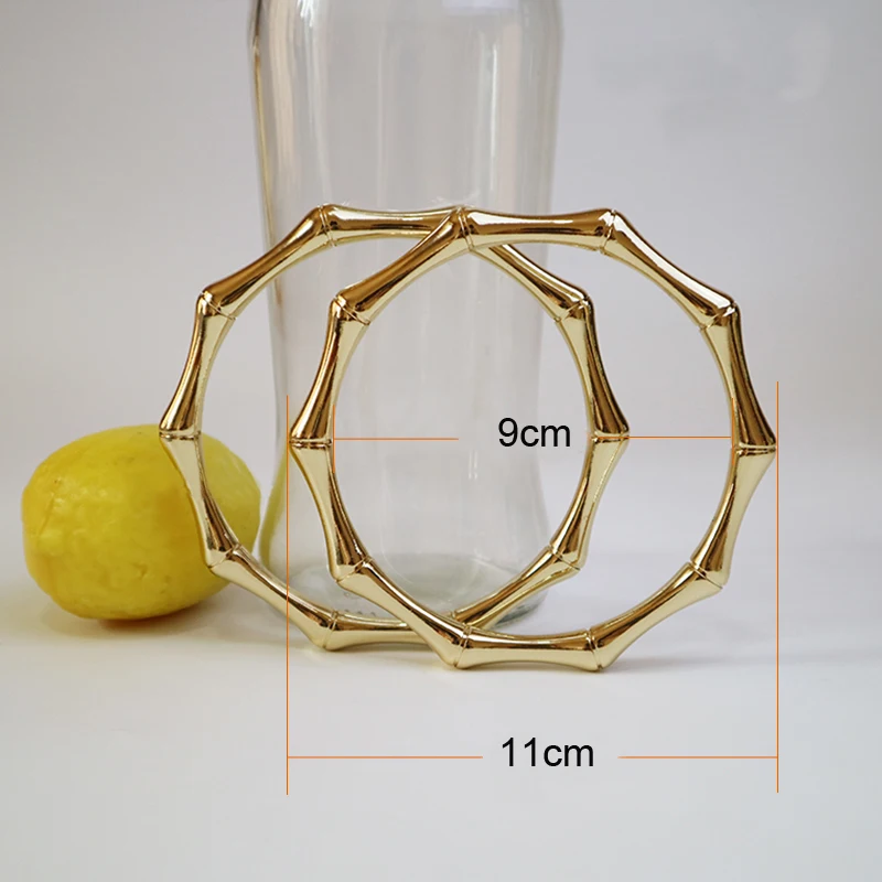 5 пар = 10 штук, бамбуковый сплав в форме 11 см, большие кольцевые ручки, diy женские сумки bolso, сварные круглые ручки