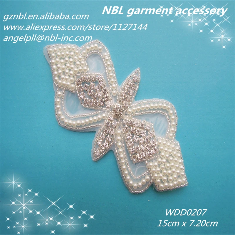 

Кристальные бусины Свадебные стразы жемчужные аппликации нашивки для свадебных платьев WDD0207