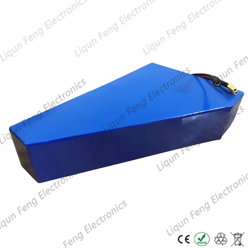 Clearance Free customs 1200W 48V 20AH triangle battery 48 V 20AH lithium battery pack use 3.7V 2600mah 18650 cell With free bag 30A BMS 7