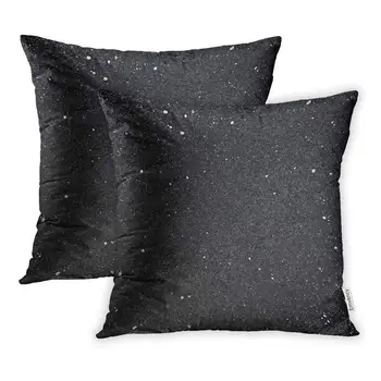

20x20 Inch Silver Glitch Black Shiny Abstract Noise VIP Velvet Square Home Cushion Two Sides Pillow Case