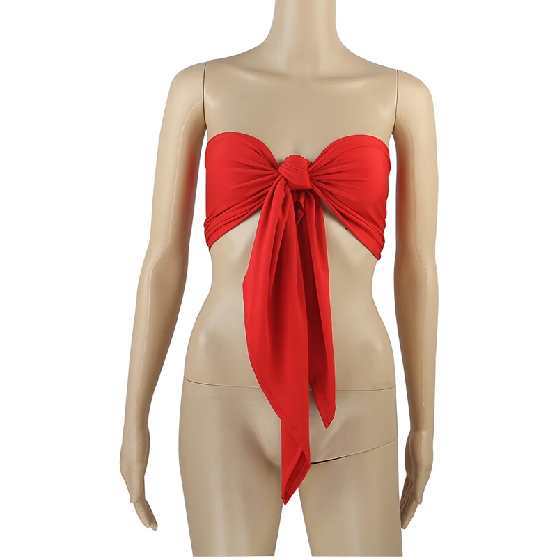 Forefair Bandage Crop Top Sexy Off Shoulder (19)