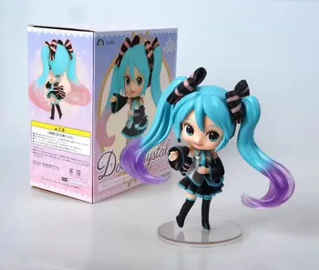 

Qposket Cute Big Eyes Hatsune Miku Doll Crystal Kawaii Figures Models Toys