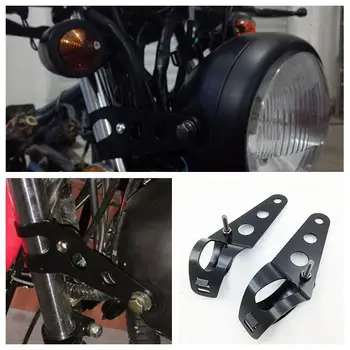 

Adeeing 2pcs Universal Aluminium Alloy Headlight Brackets Fits 31-39mm / 38mm-50mm Aluminum alloy Headlight Brackets r30