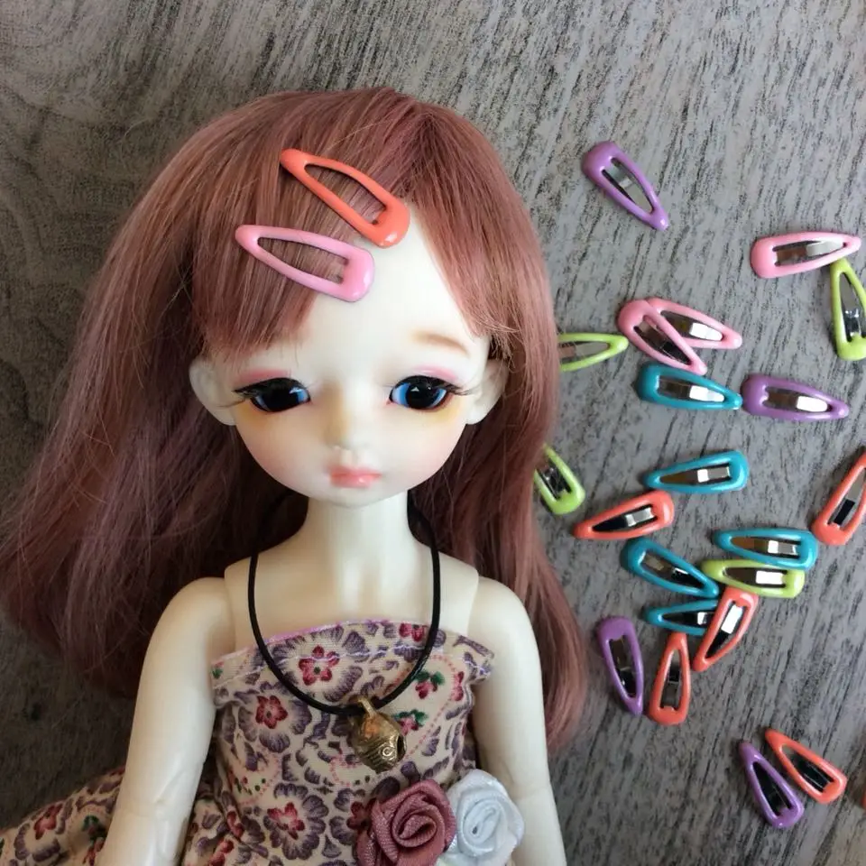 SICODA 2 см DIY Лоскутные Зажимы Ручной работы Швейные мини-заколки для волос для куклы bjd куклы карамельного цвета 2 шт