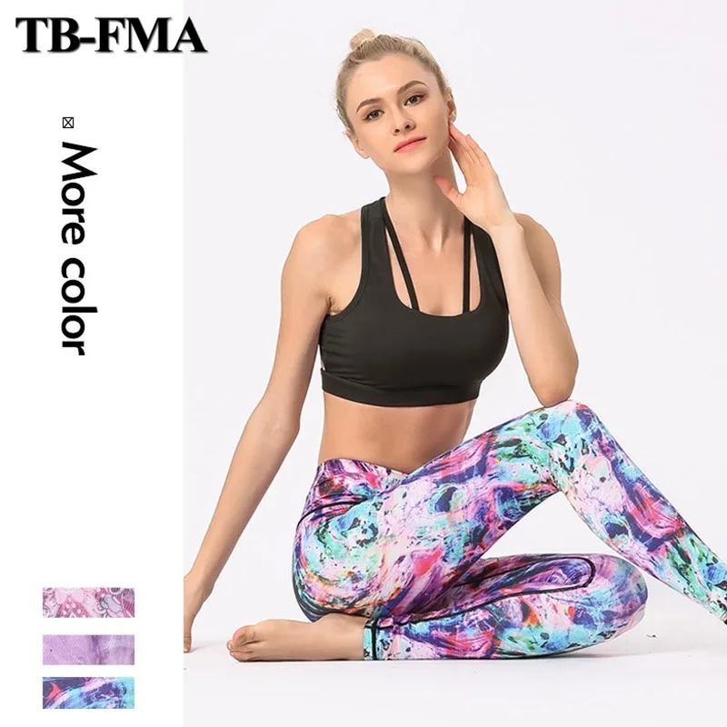 TB FMA женские спортивные штаны для йоги бега спортивной одежды эластичные фитнес